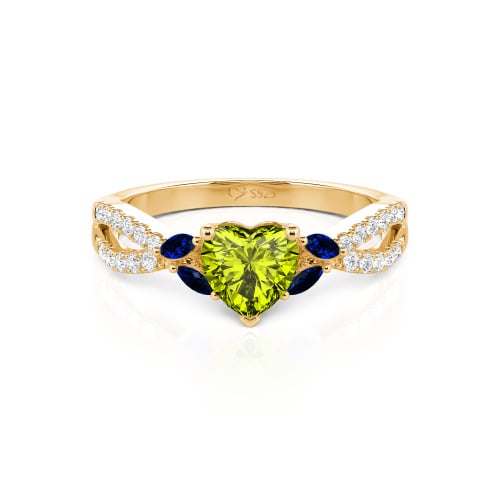 Jeulia Custom Twisted Heart Engagement Ring With Side Stone