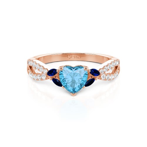 Jeulia Custom Twisted Heart Engagement Ring With Side Stone