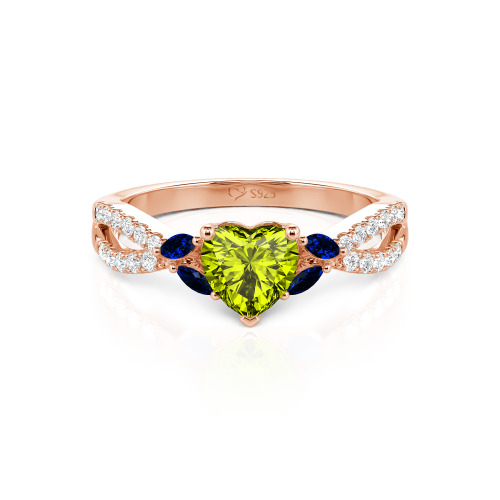 Jeulia Custom Twisted Heart Engagement Ring With Side Stone