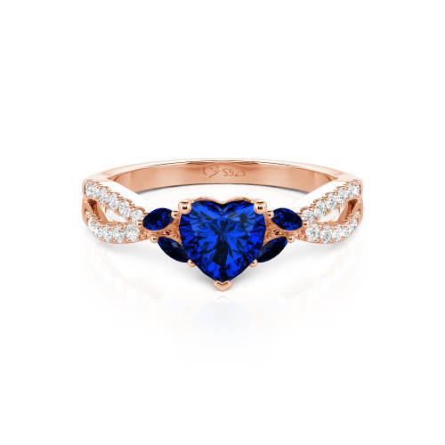Jeulia Custom Twisted Heart Engagement Ring With Side Stone