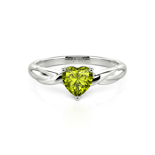 Jeulia Simple Custom Heart Promise Ring with Knot Band Design