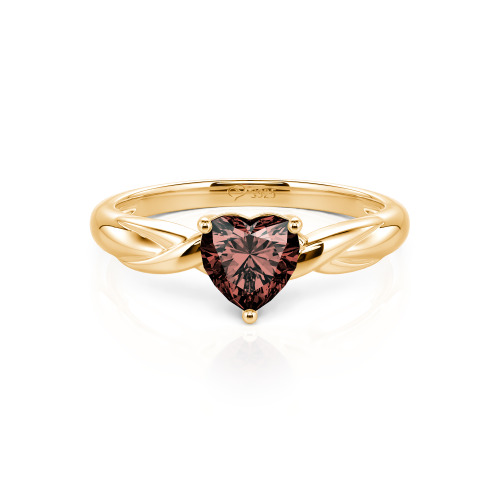 Jeulia Simple Custom Heart Promise Ring with Knot Band Design