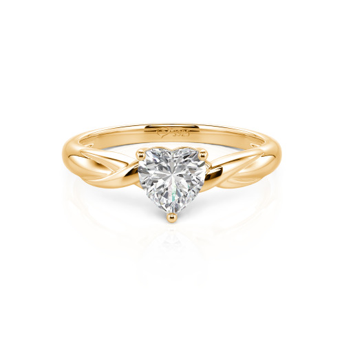 Jeulia Simple Custom Heart Promise Ring with Knot Band Design