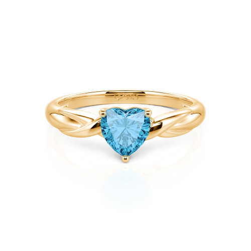 Jeulia Simple Custom Heart Promise Ring with Knot Band Design