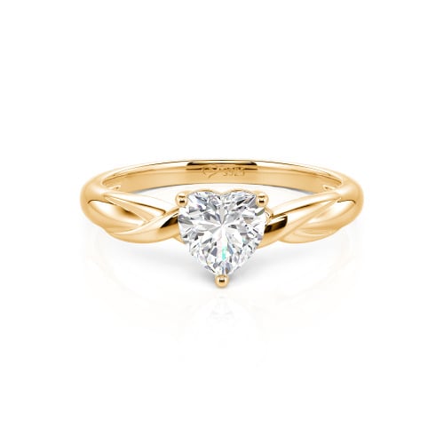 Jeulia Simple Custom Heart Promise Ring with Knot Band Design