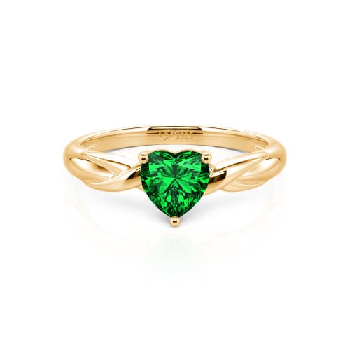 Jeulia Simple Custom Heart Promise Ring with Knot Band Design