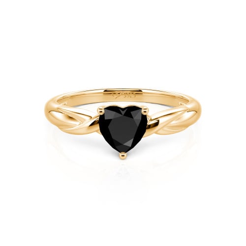 Jeulia Simple Custom Heart Promise Ring with Knot Band Design
