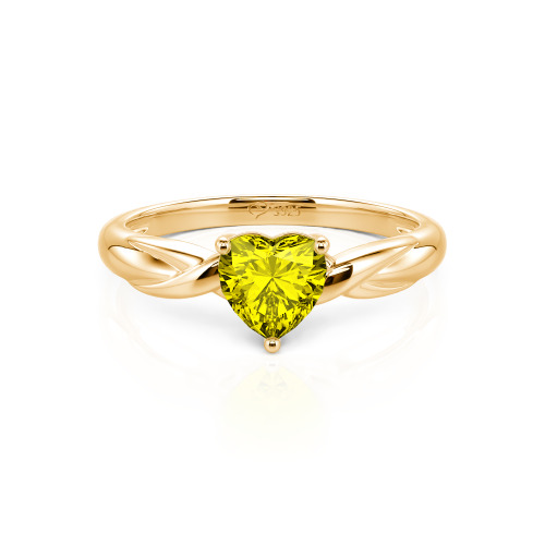 Jeulia Simple Custom Heart Promise Ring with Knot Band Design