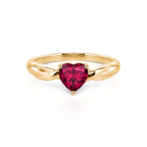 Jeulia Simple Custom Heart Promise Ring with Knot Band Design