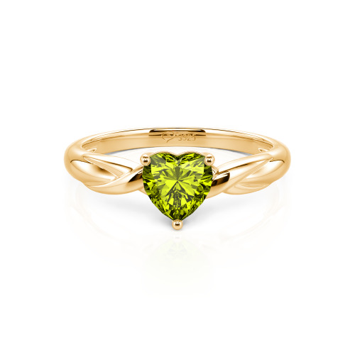 Jeulia Simple Custom Heart Promise Ring with Knot Band Design