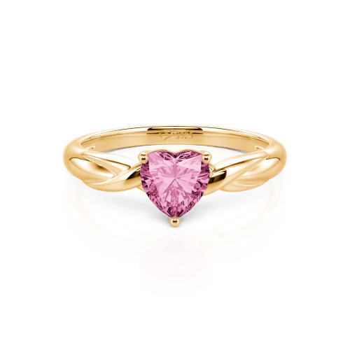 Jeulia Simple Custom Heart Promise Ring with Knot Band Design