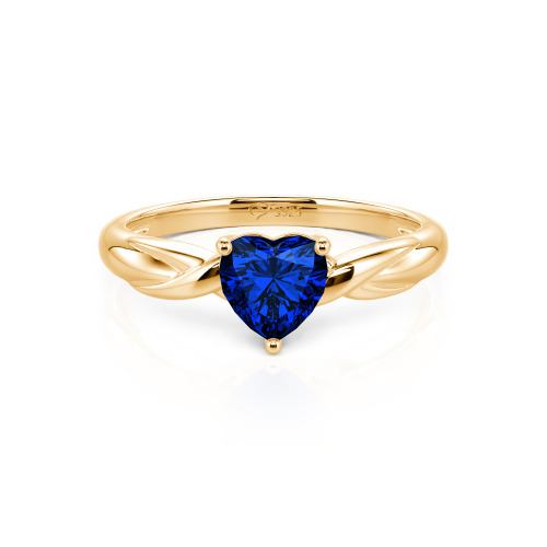 Jeulia Simple Custom Heart Promise Ring with Knot Band Design