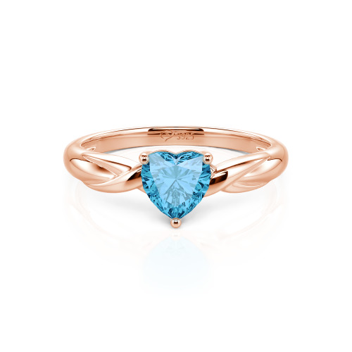 Jeulia Simple Custom Heart Promise Ring with Knot Band Design