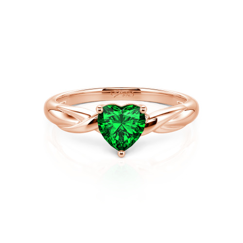 Jeulia Simple Custom Heart Promise Ring with Knot Band Design