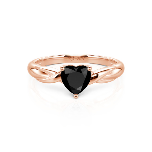 Jeulia Simple Custom Heart Promise Ring with Knot Band Design