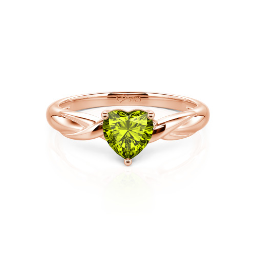 Jeulia Simple Custom Heart Promise Ring with Knot Band Design