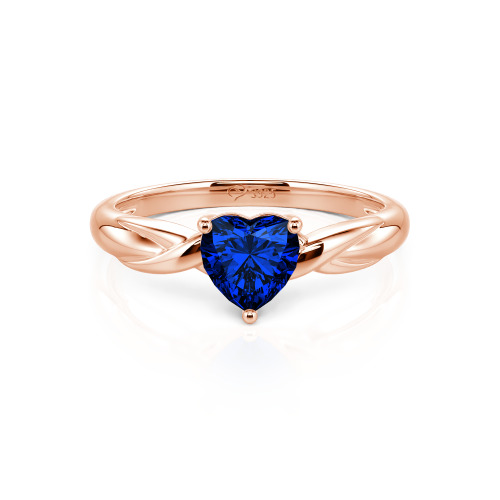 Jeulia Simple Custom Heart Promise Ring with Knot Band Design