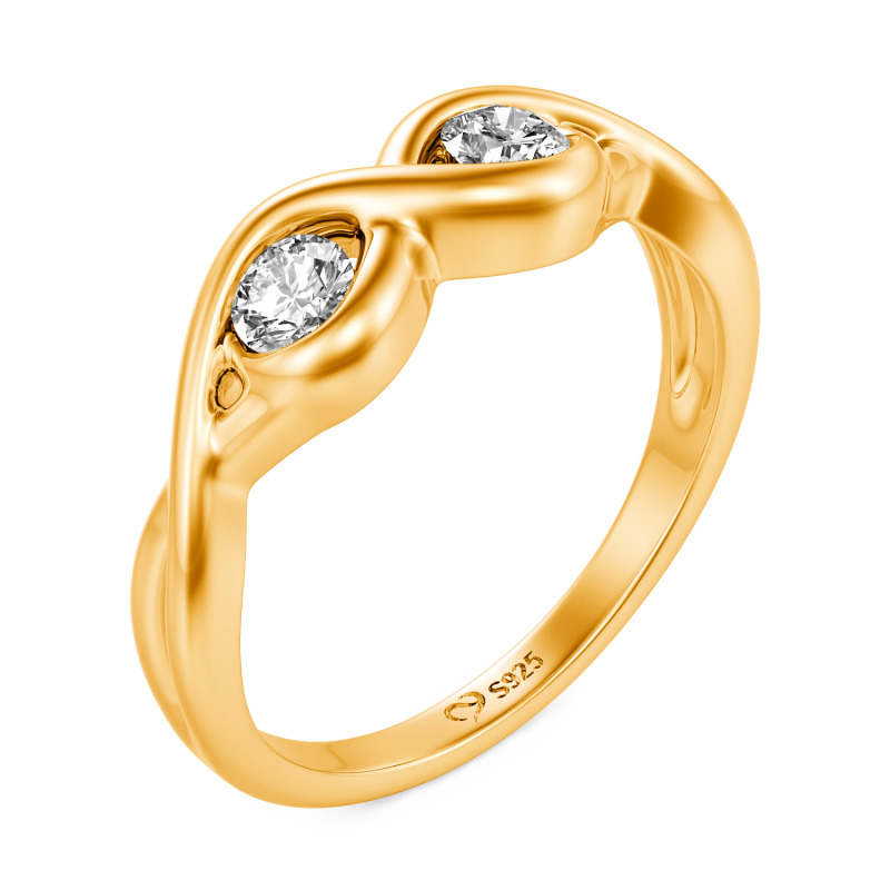 Jeulia Custom Infinity Two Stone Promise Ring Sterling Silver Jeulia Custom Infinity Two Stone Promise Ring Sterling Silver