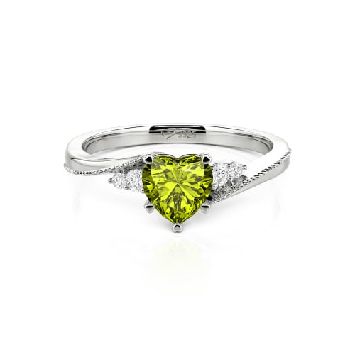 Jeulia Milgrain Custom Heart Promise Ring Bypass Design