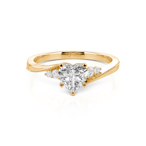Jeulia Milgrain Custom Heart Promise Ring Bypass Design