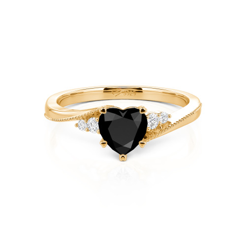Jeulia Milgrain Custom Heart Promise Ring Bypass Design