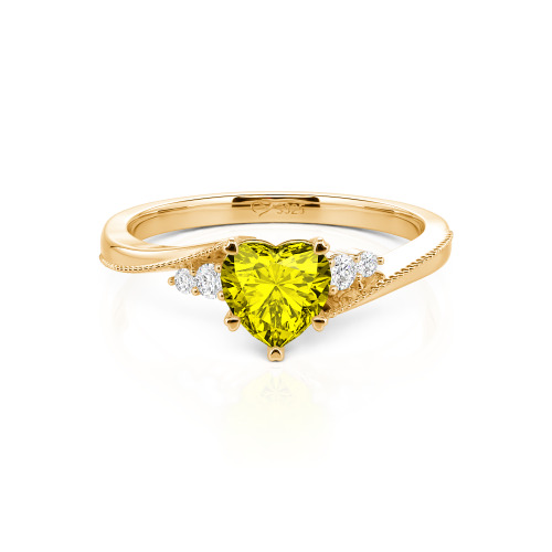 Jeulia Milgrain Custom Heart Promise Ring Bypass Design