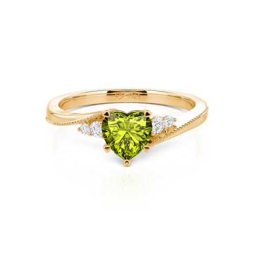 Jeulia Milgrain Custom Heart Promise Ring Bypass Design