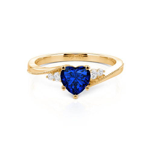 Jeulia Milgrain Custom Heart Promise Ring Bypass Design