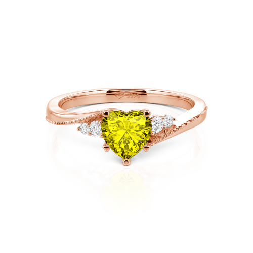 Jeulia Milgrain Custom Heart Promise Ring Bypass Design