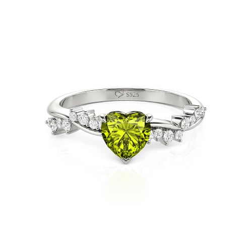Jeulia Simple Twist Custom Heart Engagement Ring