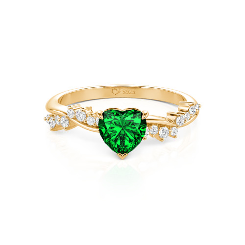 Jeulia Simple Twist Custom Heart Engagement Ring