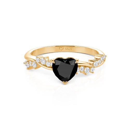 Jeulia Simple Twist Custom Heart Engagement Ring