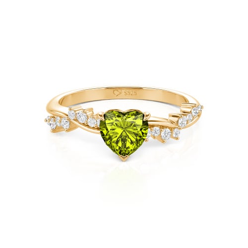 Jeulia Simple Twist Custom Heart Engagement Ring