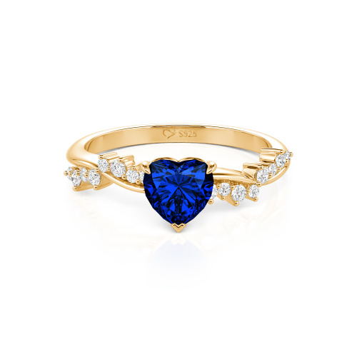 Jeulia Simple Twist Custom Heart Engagement Ring