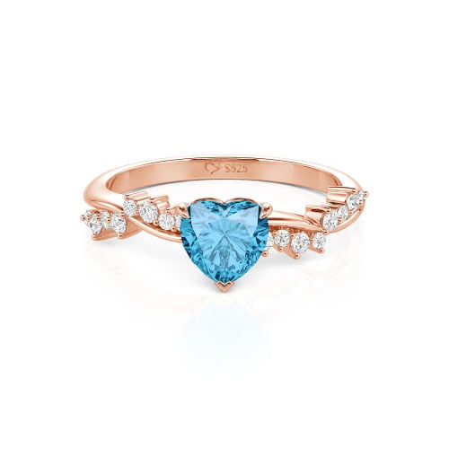 Jeulia Simple Twist Custom Heart Engagement Ring