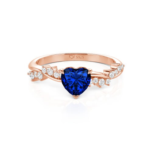 Jeulia Simple Twist Custom Heart Engagement Ring