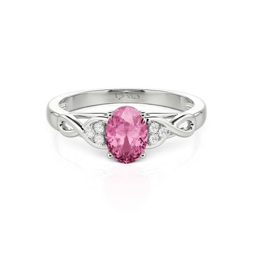 Jeulia Custom Infinity Oval Cut Engagement Ring Sterling Silver