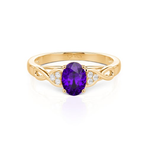 Jeulia Custom Infinity Oval Cut Engagement Ring Sterling Silver