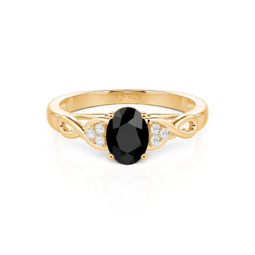 Jeulia Custom Infinity Oval Cut Engagement Ring Sterling Silver