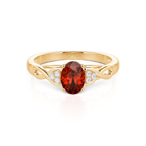 Jeulia Custom Infinity Oval Cut Engagement Ring Sterling Silver