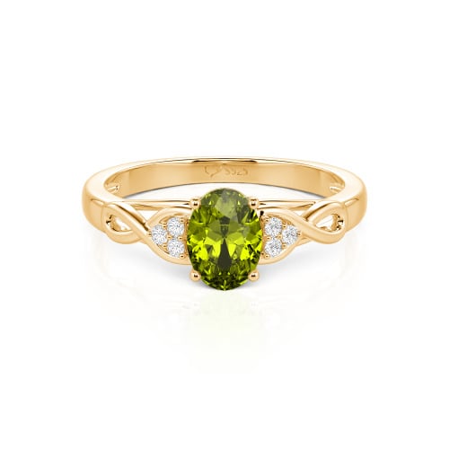 Jeulia Custom Infinity Oval Cut Engagement Ring Sterling Silver