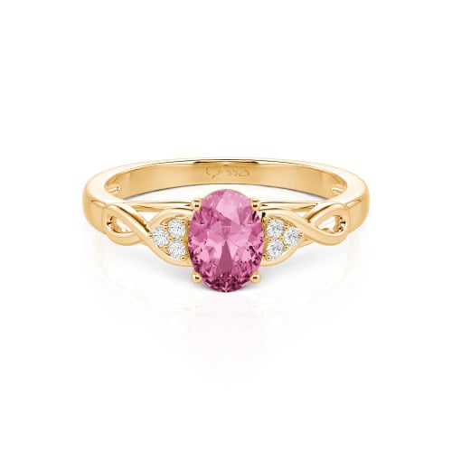 Jeulia Custom Infinity Oval Cut Engagement Ring Sterling Silver