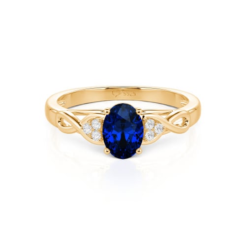 Jeulia Custom Infinity Oval Cut Engagement Ring Sterling Silver