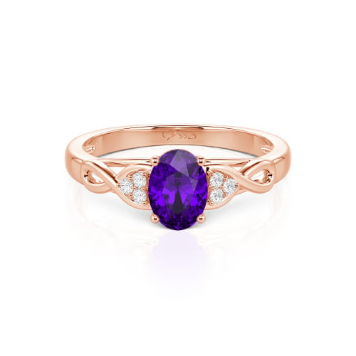 Jeulia Custom Infinity Oval Cut Engagement Ring Sterling Silver