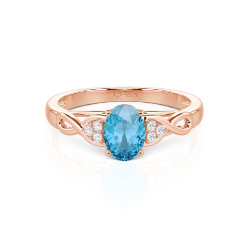 Jeulia Custom Infinity Oval Cut Engagement Ring Sterling Silver