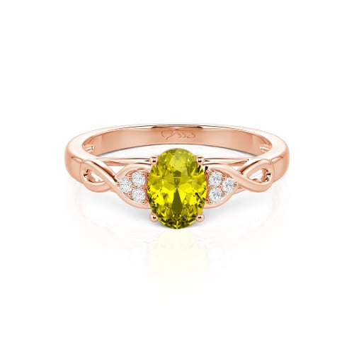 Jeulia Custom Infinity Oval Cut Engagement Ring Sterling Silver