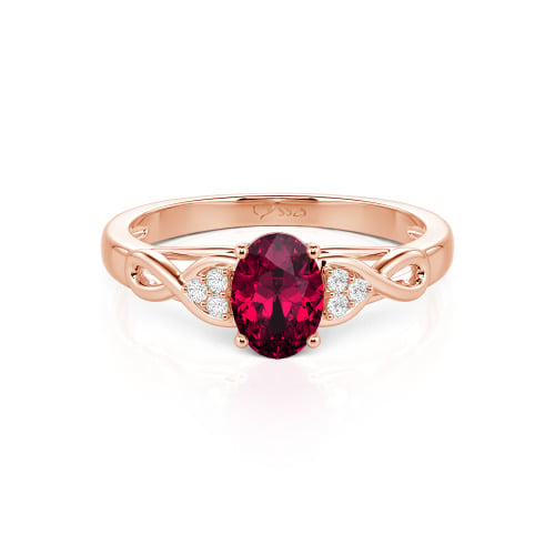 Jeulia Custom Infinity Oval Cut Engagement Ring Sterling Silver
