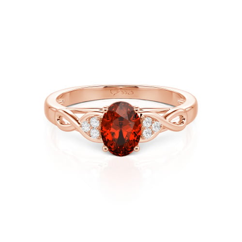 Jeulia Custom Infinity Oval Cut Engagement Ring Sterling Silver