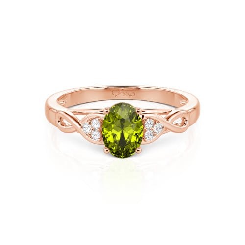 Jeulia Custom Infinity Oval Cut Engagement Ring Sterling Silver