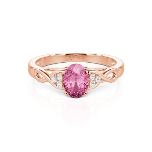 Jeulia Custom Infinity Oval Cut Engagement Ring Sterling Silver
